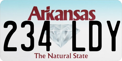 AR license plate 234LDY