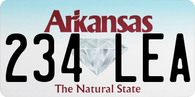 AR license plate 234LEA