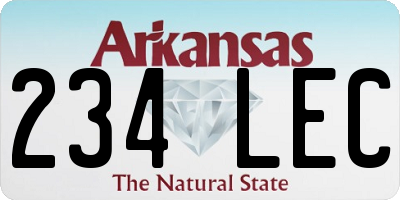 AR license plate 234LEC