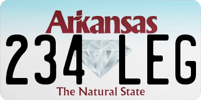 AR license plate 234LEG
