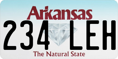 AR license plate 234LEH
