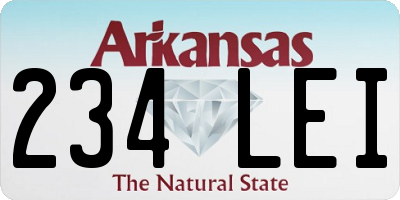 AR license plate 234LEI