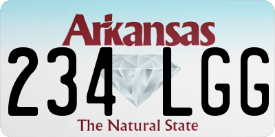 AR license plate 234LGG