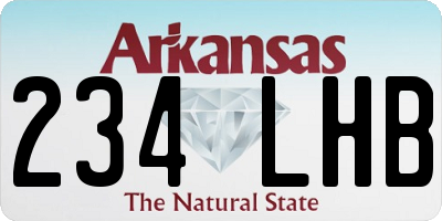 AR license plate 234LHB