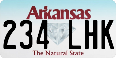 AR license plate 234LHK
