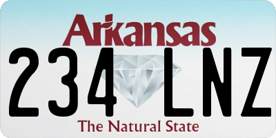 AR license plate 234LNZ