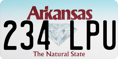 AR license plate 234LPU