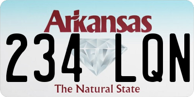 AR license plate 234LQN