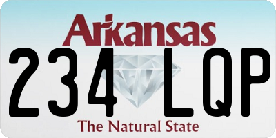 AR license plate 234LQP