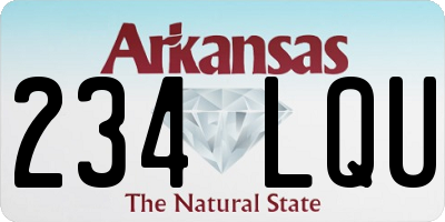 AR license plate 234LQU