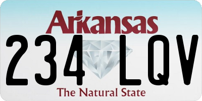 AR license plate 234LQV