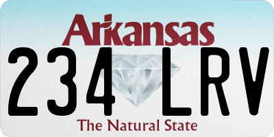 AR license plate 234LRV