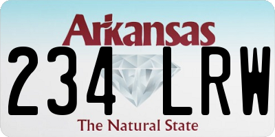 AR license plate 234LRW