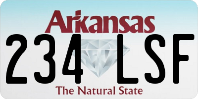 AR license plate 234LSF