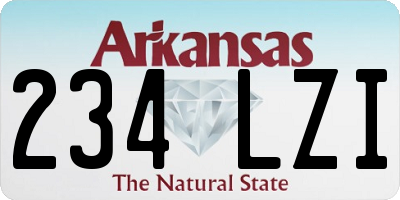 AR license plate 234LZI