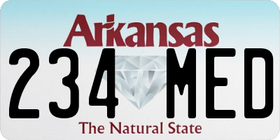 AR license plate 234MED