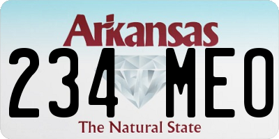 AR license plate 234MEO