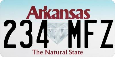 AR license plate 234MFZ