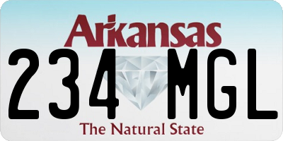 AR license plate 234MGL