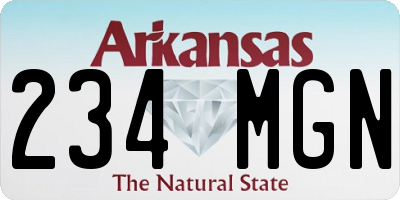 AR license plate 234MGN
