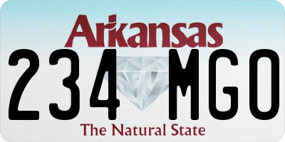 AR license plate 234MGO