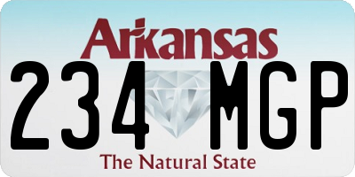 AR license plate 234MGP