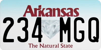 AR license plate 234MGQ