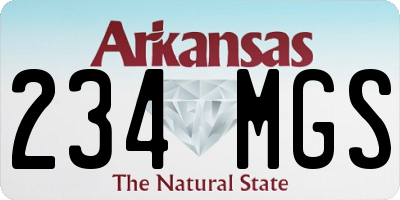 AR license plate 234MGS