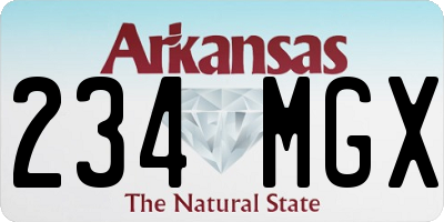 AR license plate 234MGX
