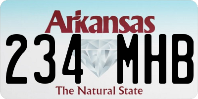 AR license plate 234MHB