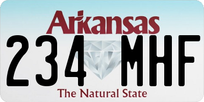 AR license plate 234MHF