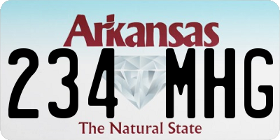 AR license plate 234MHG