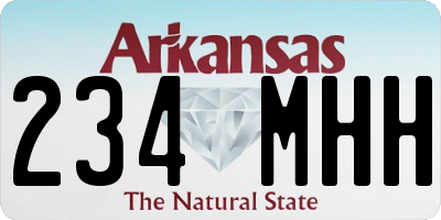 AR license plate 234MHH