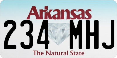 AR license plate 234MHJ