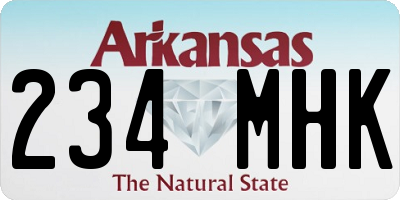 AR license plate 234MHK