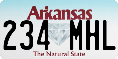 AR license plate 234MHL