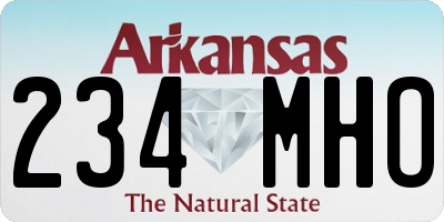 AR license plate 234MHO