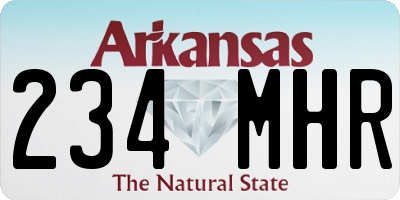AR license plate 234MHR