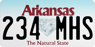 AR license plate 234MHS