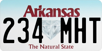 AR license plate 234MHT