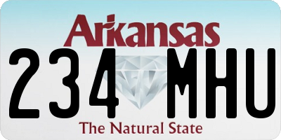 AR license plate 234MHU