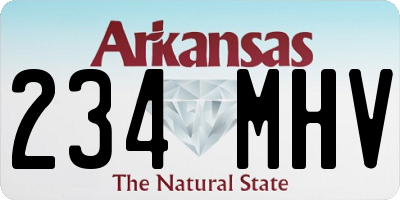 AR license plate 234MHV