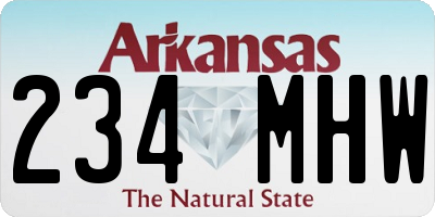 AR license plate 234MHW