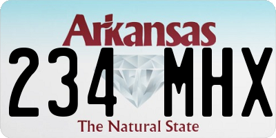 AR license plate 234MHX