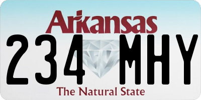 AR license plate 234MHY