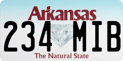 AR license plate 234MIB
