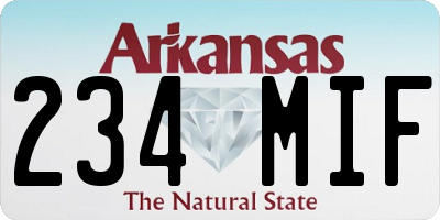 AR license plate 234MIF