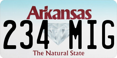 AR license plate 234MIG