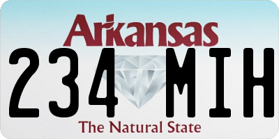 AR license plate 234MIH