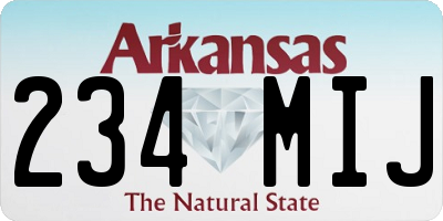 AR license plate 234MIJ